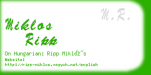 miklos ripp business card